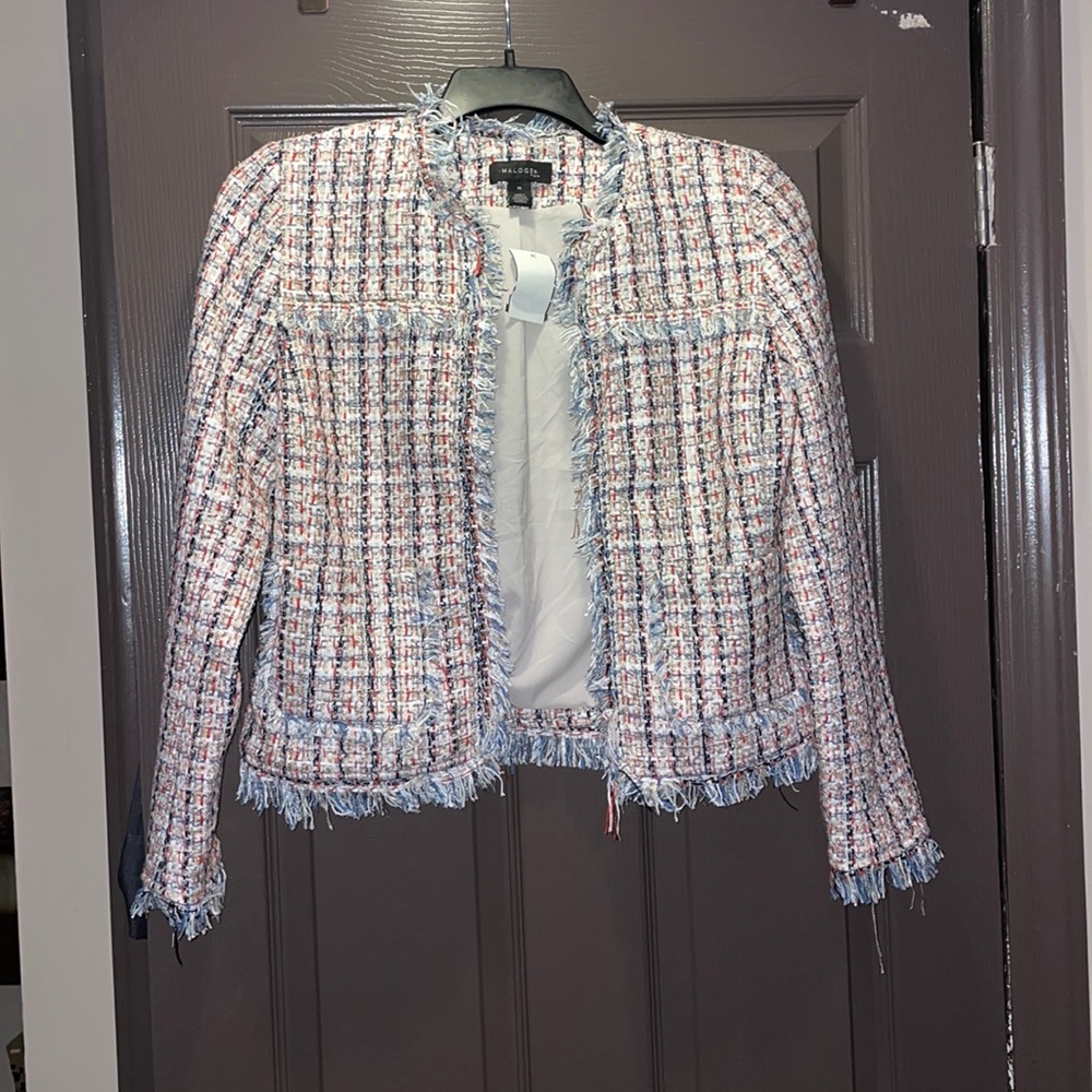 Tweeted red, white, blue and khaki jacket size M NWT